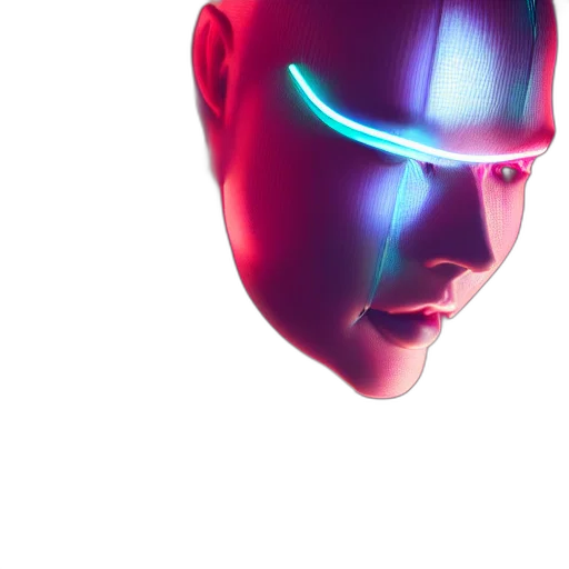 robot, face, mask, creature transparent PNG cut-out