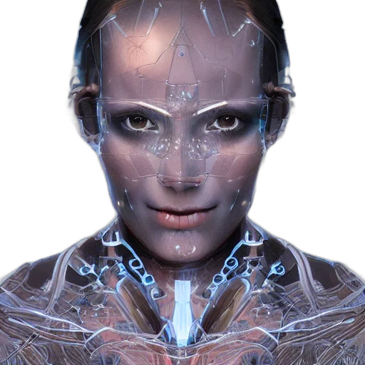 robot, face, mask, jewelry transparent PNG cut-out