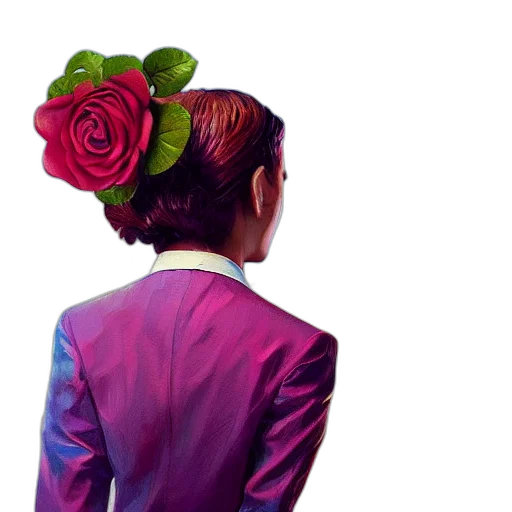 jacket, dress, flower, crown transparent PNG cut-out