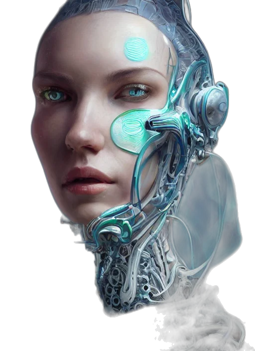 robot, face, mask, jewelry transparent PNG cut-out