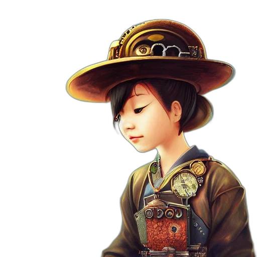 hat, staff, face, weapon transparent PNG cut-out