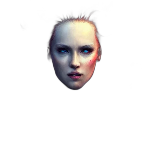 face, mask, robot, creature transparent PNG cut-out