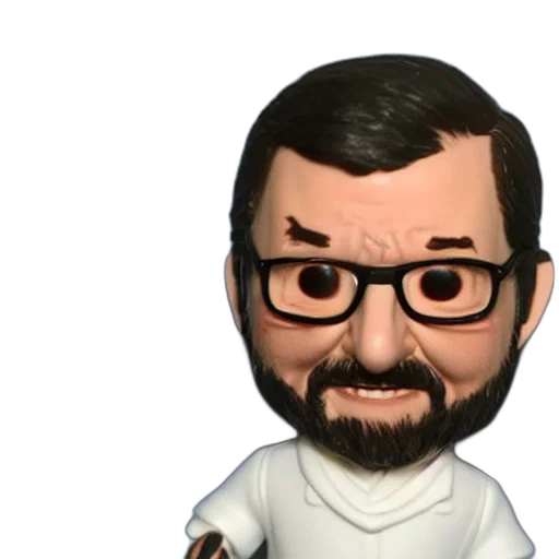 staff, face, cartoon, 3d render transparent PNG cut-out