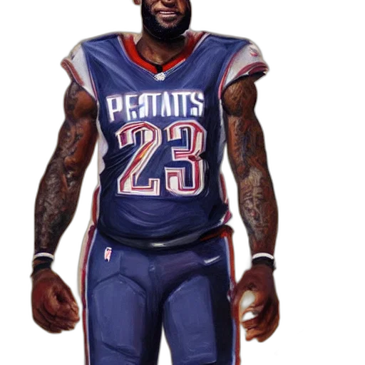 concept art, photorealistic, portrait, lebron transparent PNG cut-out