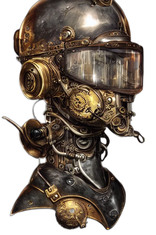 robot, mask, face, staff transparent PNG cut-out