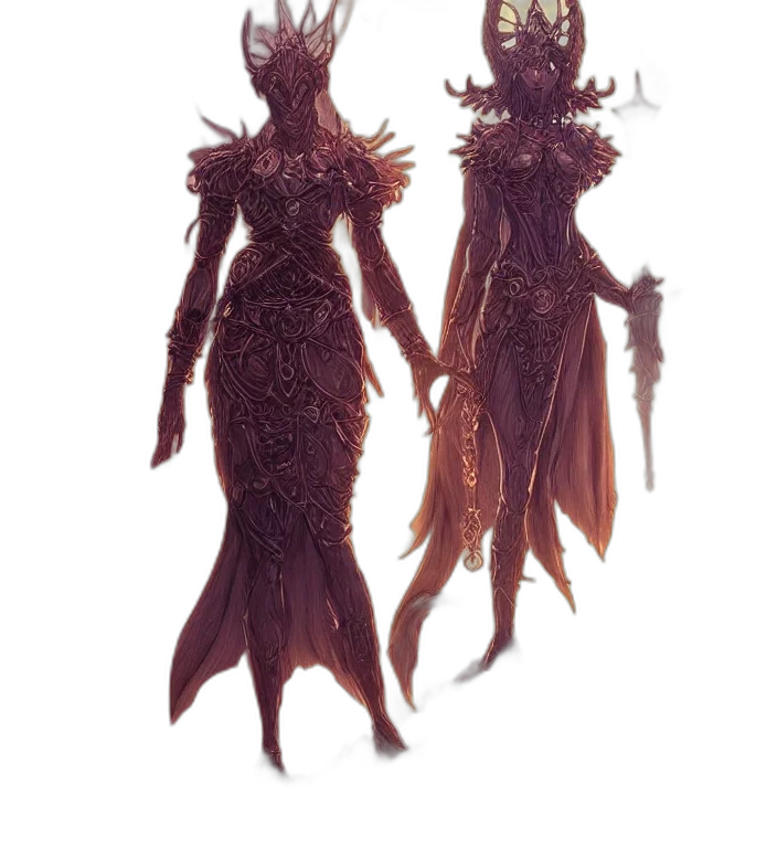 creature, mask, dress, crown transparent PNG cut-out