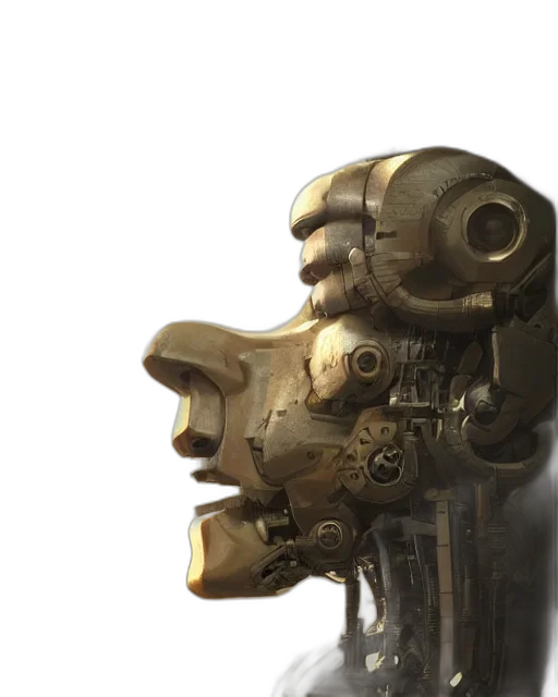 robot, mask, face, weapon transparent PNG cut-out