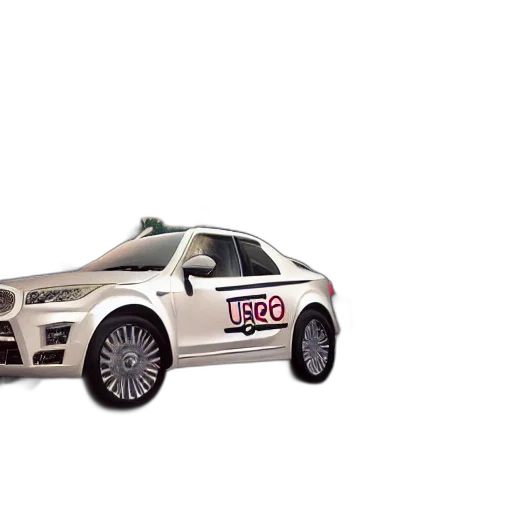car, 3d render, concept art, photorealistic transparent PNG cut-out