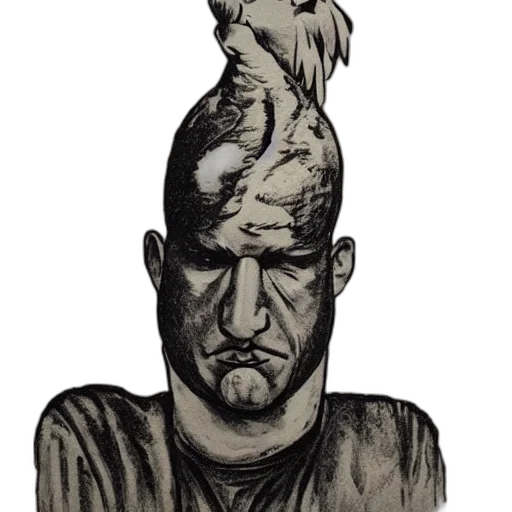 face, mask, staff, creature transparent PNG cut-out