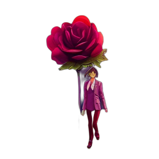 flower, staff, umbrella, jacket transparent PNG cut-out