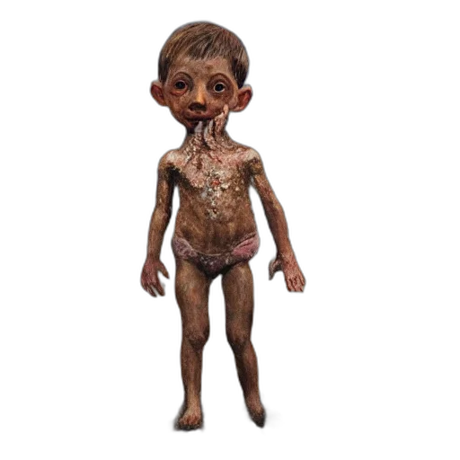creature, mask, face, staff transparent PNG cut-out