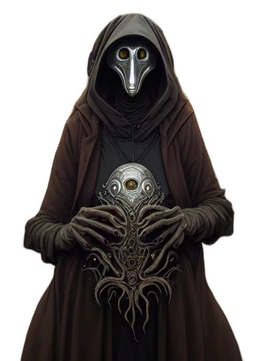 mask, staff, creature, face transparent PNG cut-out