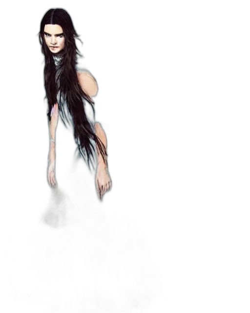 hair, creature, dress, concept art transparent PNG cut-out