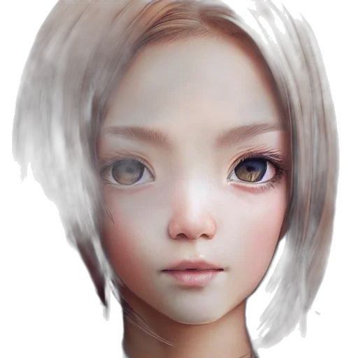 face, robot, mask, hair transparent PNG cut-out