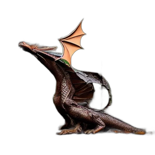 dragon, creature, animal, staff transparent PNG cut-out