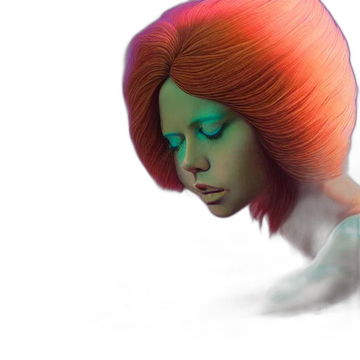 hair, face, creature, robot transparent PNG cut-out