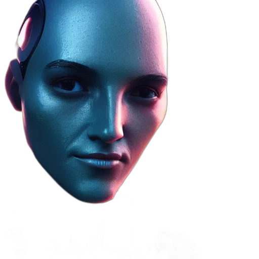 robot, face, mask, creature transparent PNG cut-out