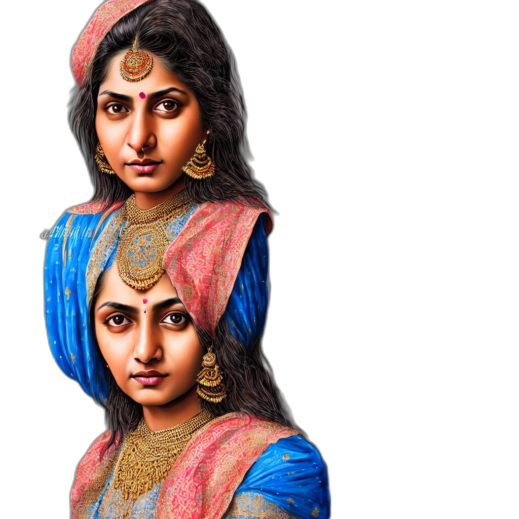 jewelry, face, oil painting, photorealistic transparent PNG cut-out