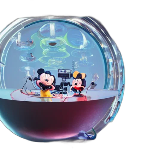 3d render, concept art, underwater, outer space transparent PNG cut-out