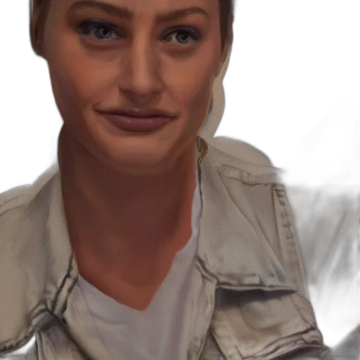 face, jacket, hair, robot transparent PNG cut-out