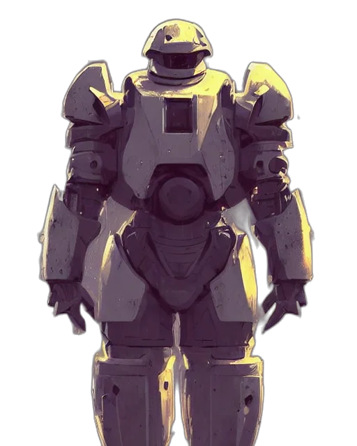 robot, concept art, cyberpunk, 3d render transparent PNG cut-out