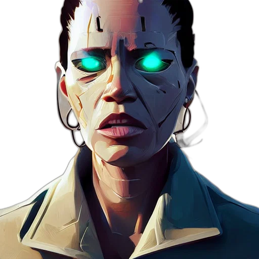 robot, face, mask, creature transparent PNG cut-out