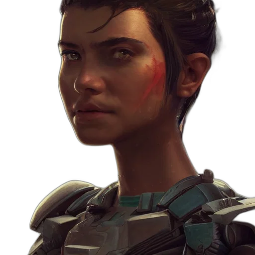 face, robot, staff, weapon transparent PNG cut-out