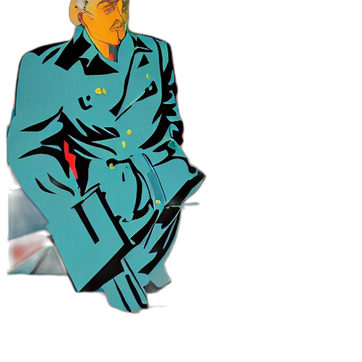 jacket, staff, umbrella, face transparent PNG cut-out