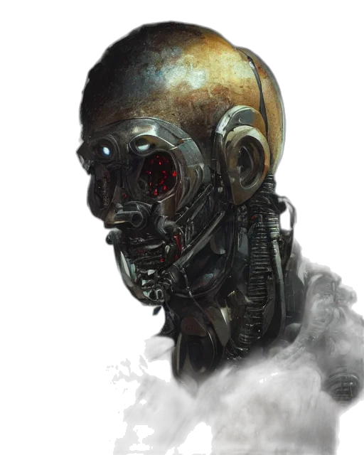 robot, mask, face, creature transparent PNG cut-out