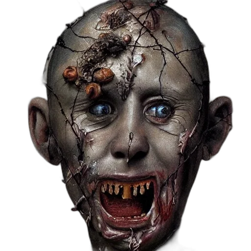 face, mask, creature, staff transparent PNG cut-out