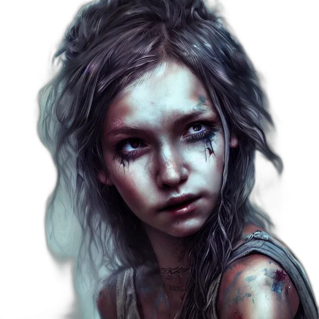 face, creature, fantasy art, photorealistic transparent PNG cut-out