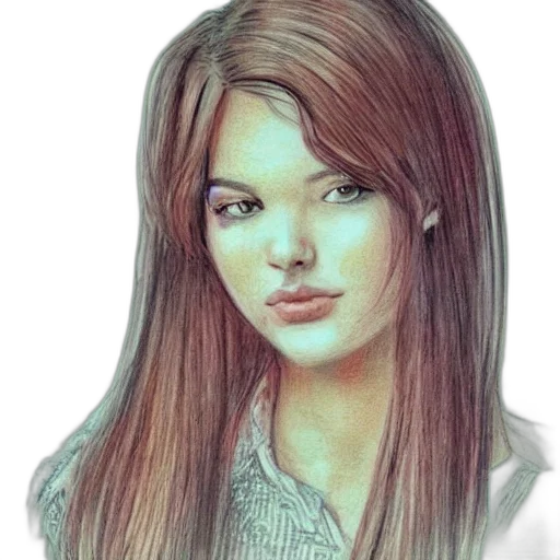 face, hair, jewelry, staff transparent PNG cut-out