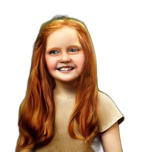 face, hair, dress, photorealistic transparent PNG cut-out