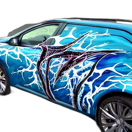 car, dragon, concept art, fantasy art transparent PNG cut-out