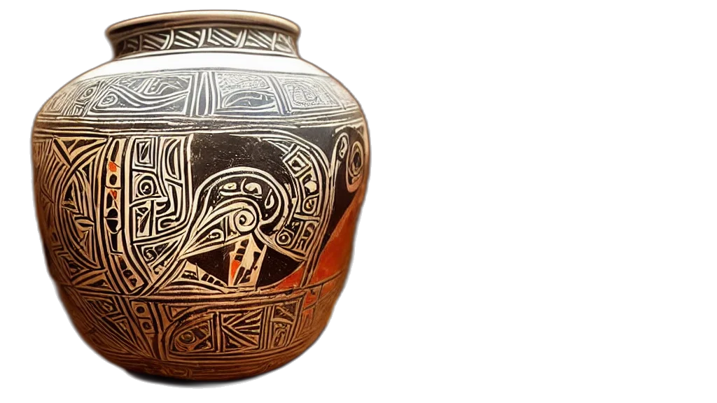 pot, decorative, minoan, art transparent PNG cut-out