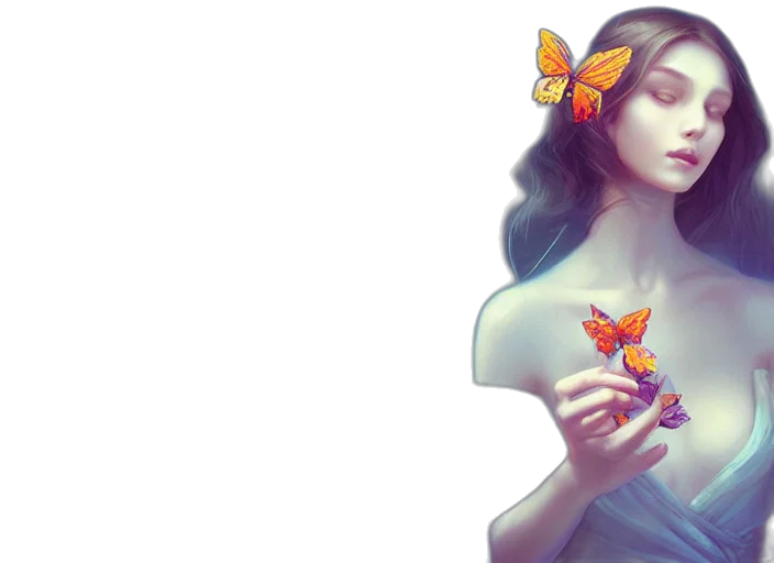 fantasy art, photorealistic, concept art, watercolor transparent PNG cut-out
