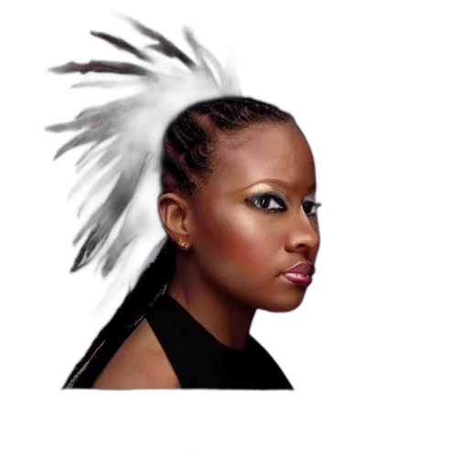 hair, face, photorealistic, cartoon transparent PNG cut-out