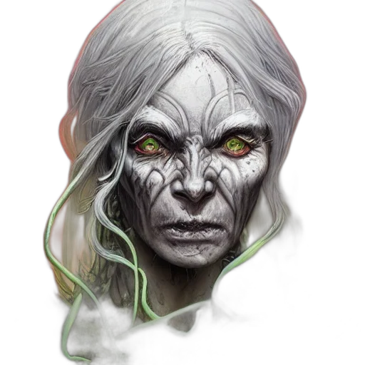 face, mask, creature, staff transparent PNG cut-out