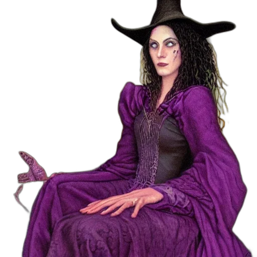 dress, staff, hat, creature transparent PNG cut-out