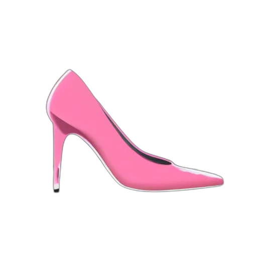 shoes, 3d render, pastel, neon transparent PNG cut-out