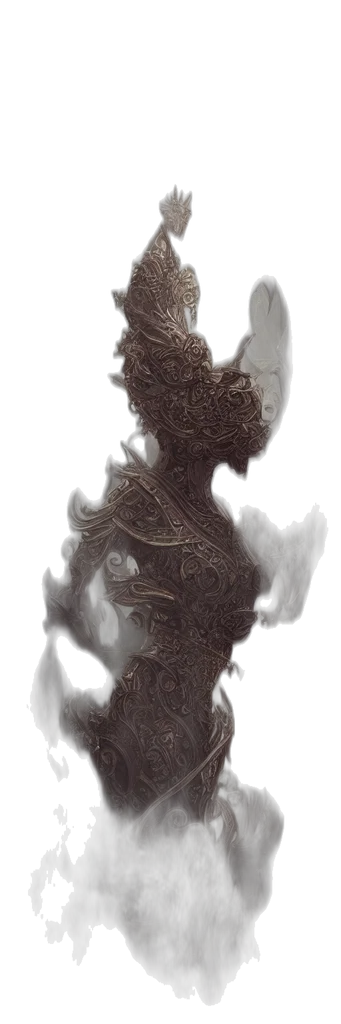 dragon, mask, sword, crown transparent PNG cut-out
