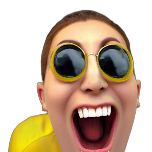 face, staff, mask, 3d render transparent PNG cut-out