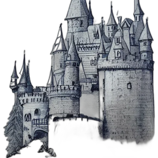 crown, building, staff, dragon transparent PNG cut-out