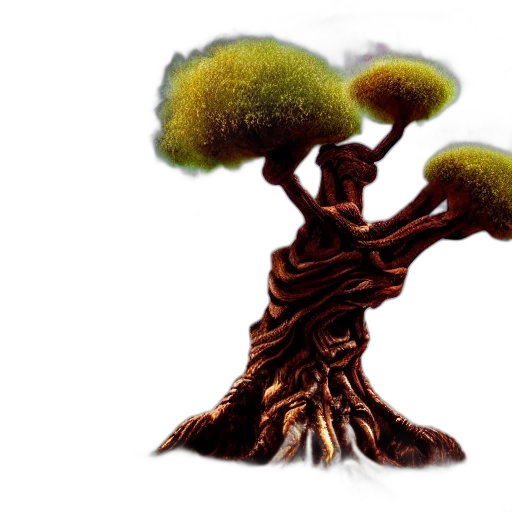 tree, hair, creature, crown transparent PNG cut-out
