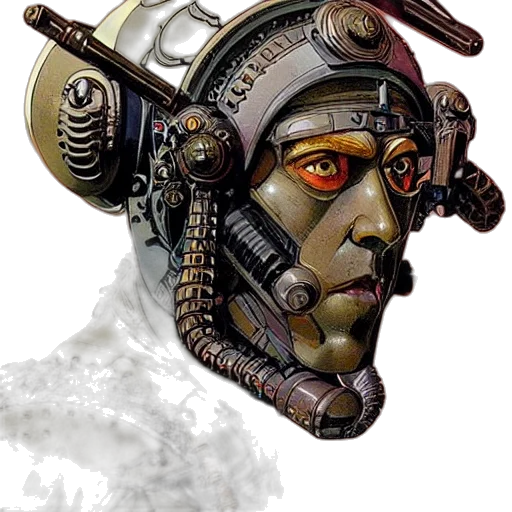 robot, mask, face, concept art transparent PNG cut-out