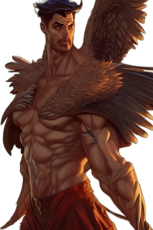 fantasy art, concept art, comic book art, photorealistic transparent PNG cut-out