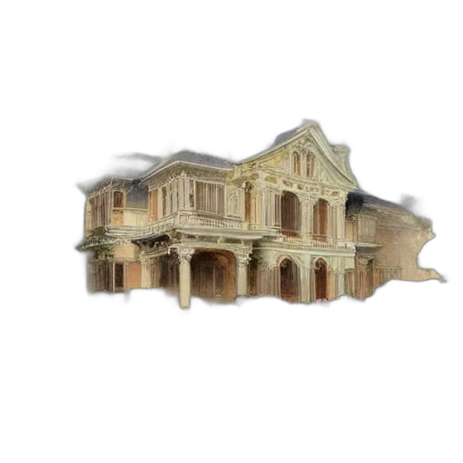 building, furniture, crown, 3d render transparent PNG cut-out