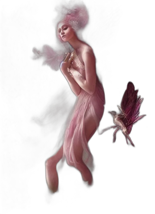 creature, dragon, dress, fantasy art transparent PNG cut-out