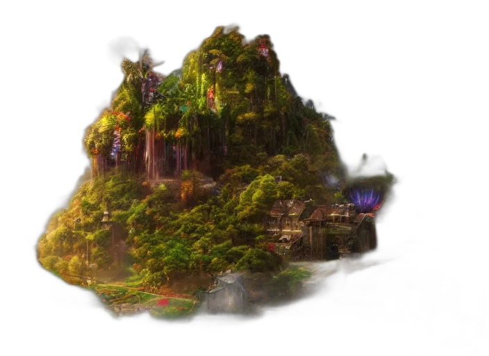 crown, dragon, tree, concept art transparent PNG cut-out