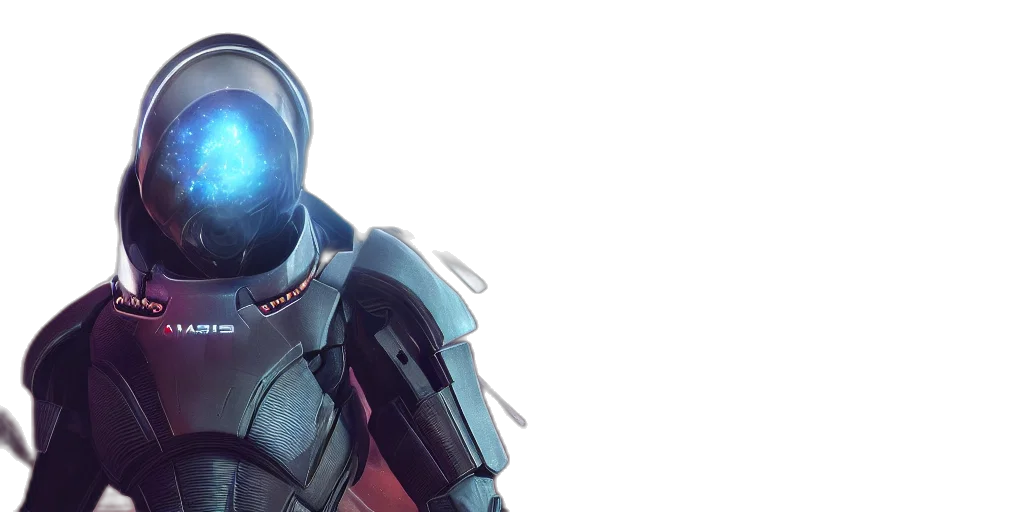 robot, concept art, 3d render, cyberpunk transparent PNG cut-out